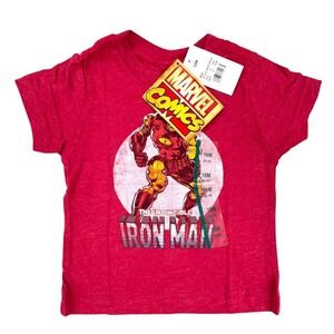 Marvel Comics The Invincible Iron Man Graphic T-shirt Red Toddler 18M NEW w tags